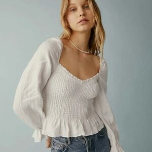 Reformation Cambria Linen Top